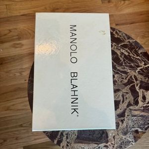 Manolo Blank Black Strappy Sandals